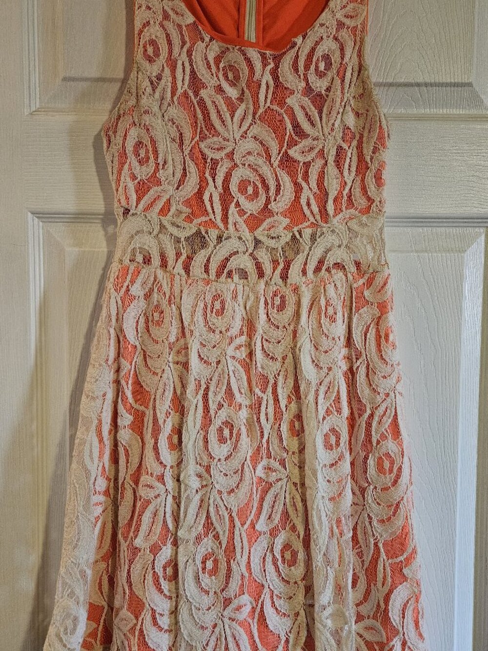 Women's Dress with Lace Overlay - Size M
